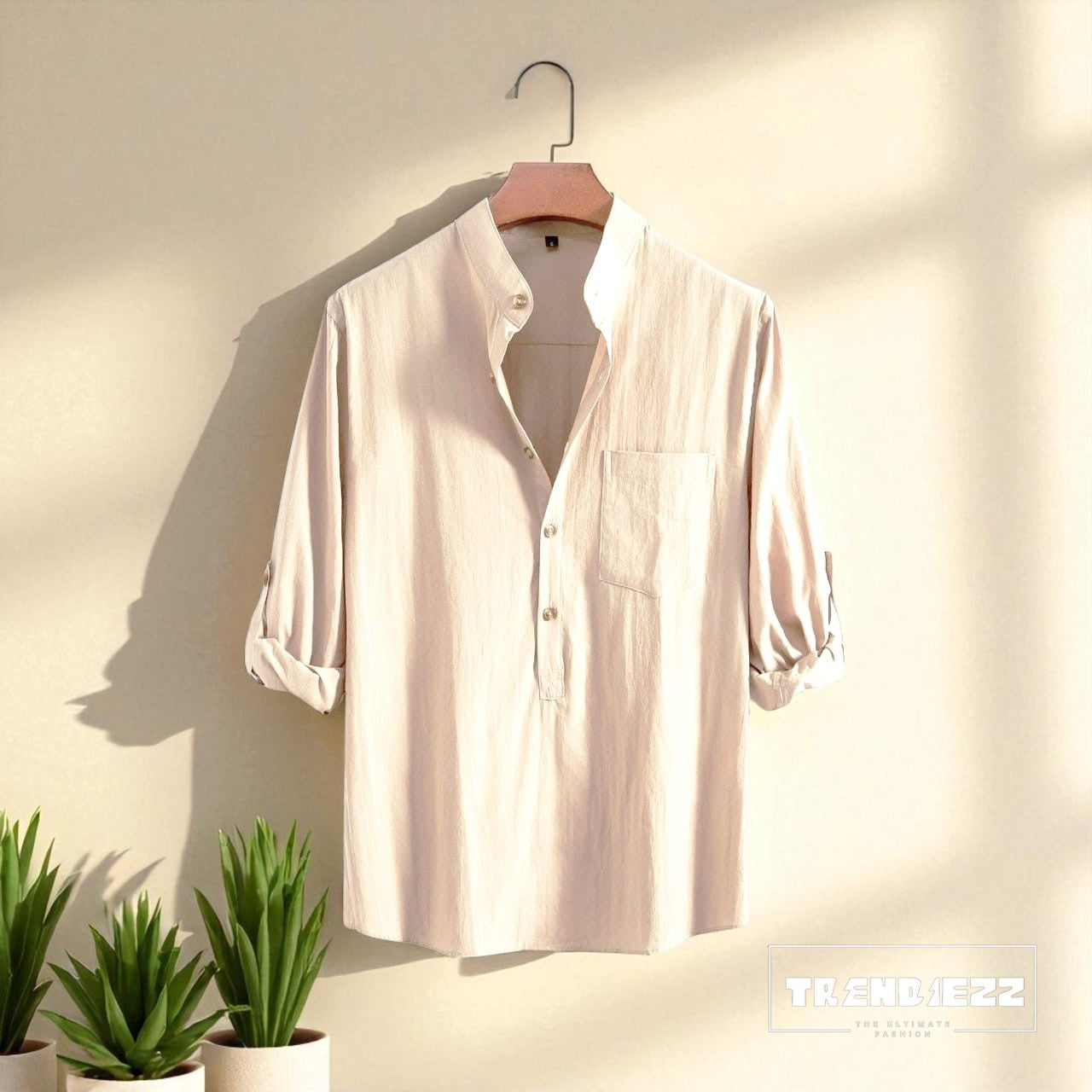 Luxury Full Sleeve Katua - Cream