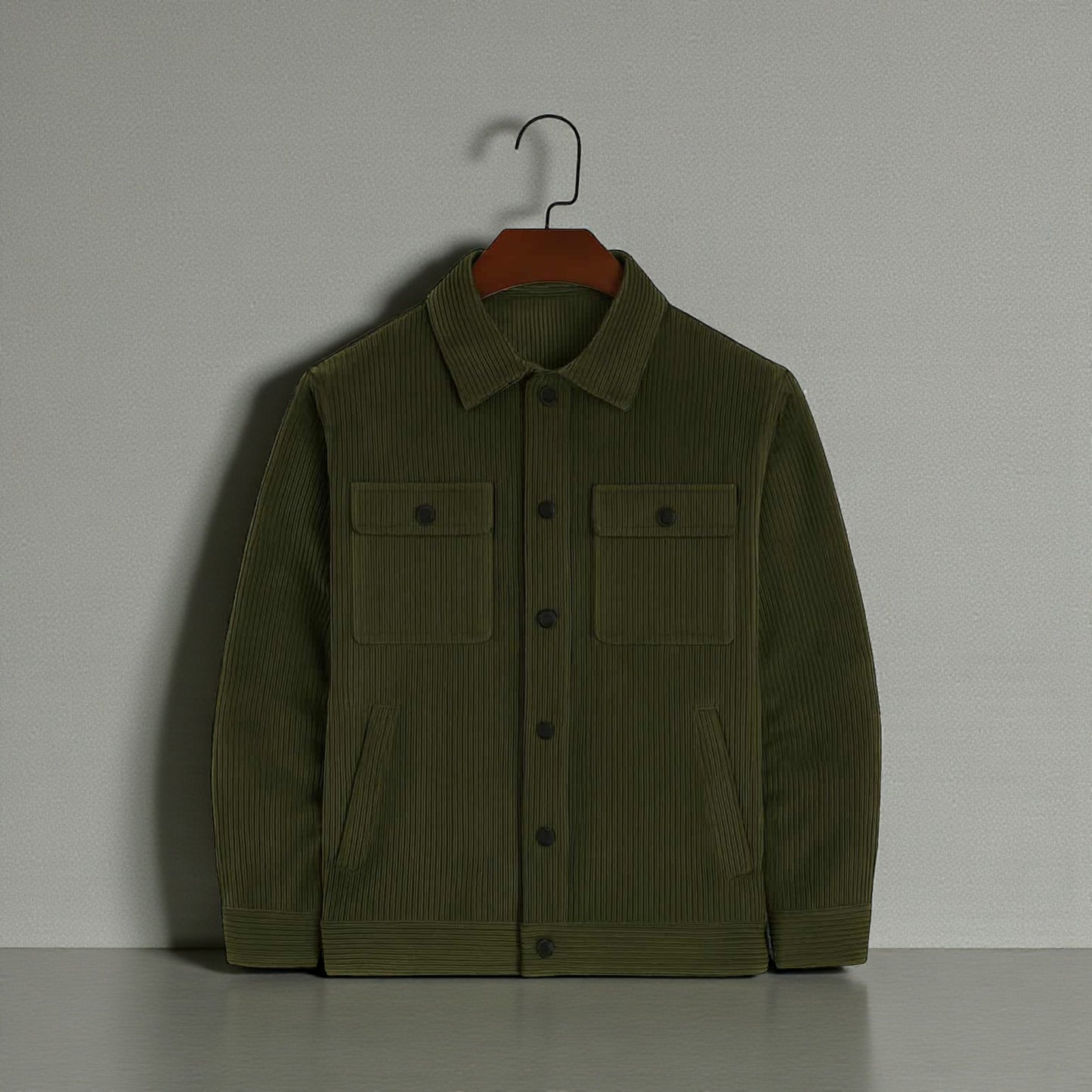 Men's Corduroy Light Weight Jackets - Olive