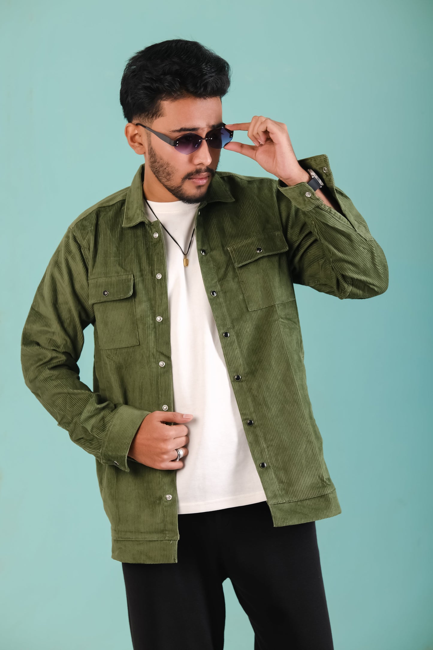 Men's Corduroy Light Weight Jackets - Olive