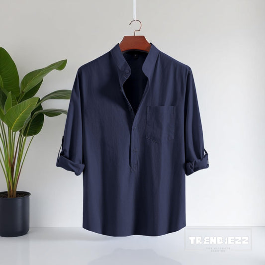 Luxury Full Sleeve Katua - Navy Blue