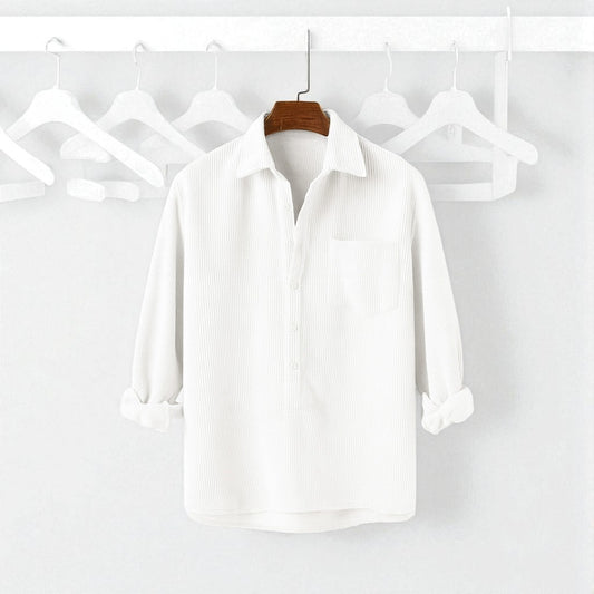 Luxury Full Sleeve Cord Katua - White