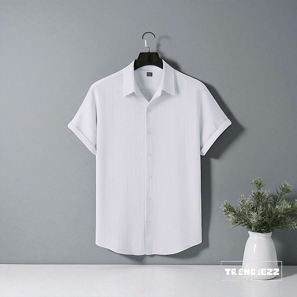 Viscox Half Sleeve Shirt- White