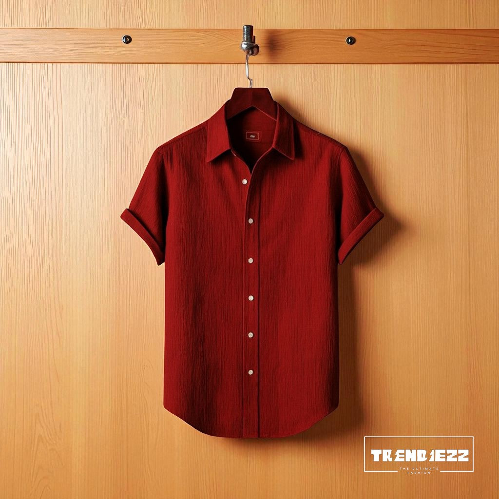 Viscox Half Sleeve Shirt- Men's Marron