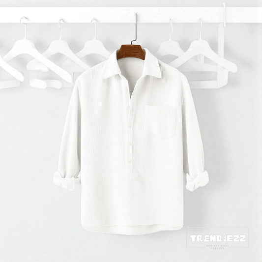 Luxury Full Sleeve Cord Katua - White