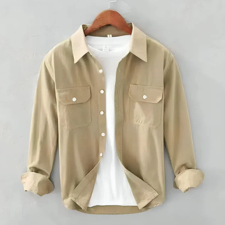 Full Sleeve Casual Shirt For Men - Khaki
