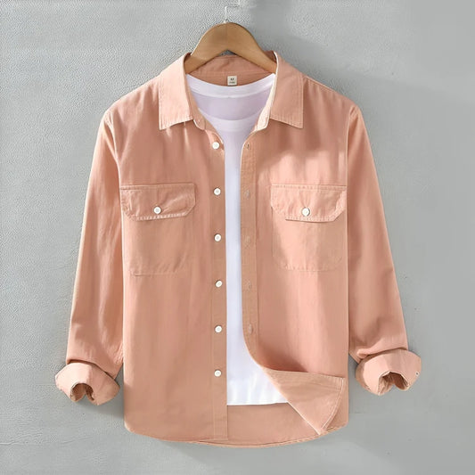Full Sleeve Casual Shirt For Men - Pink